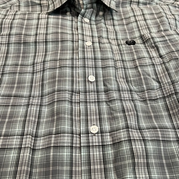 CINCH Men’s Medium Longe Sleeve Logo Plaid Cowboy Western Pattern Cuff RG - Picture 7 of 11